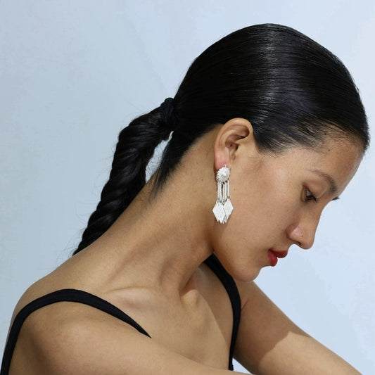Yi Ethnic Handmade Silver Earrings | Traditional Tribal Design | Boho Statement Earrings for Women | Unique Cultural Jewelry
