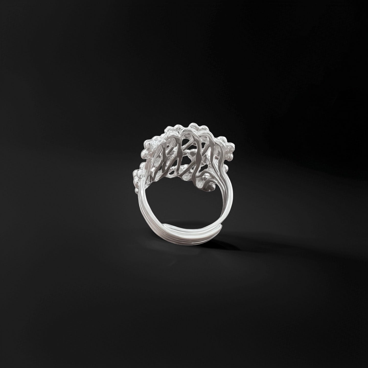 Handcrafted Silver Berries Cluster Ring: Timeless Elegance with Ethnic Charm