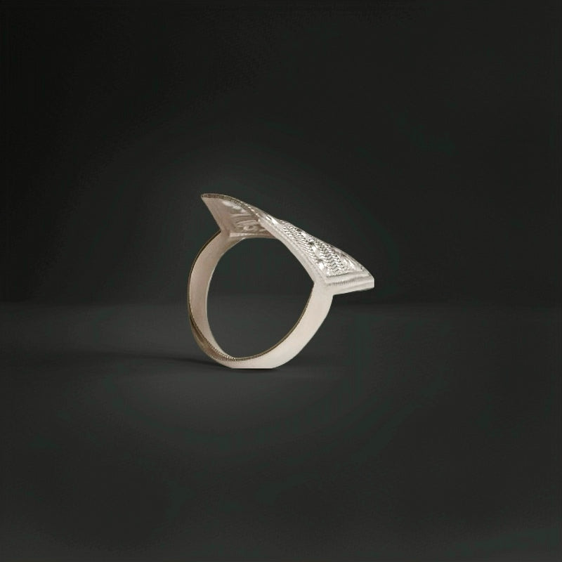 Ethnic Silver Statement Ring: Traditional Chinese Ethnicity × Modern Fashion