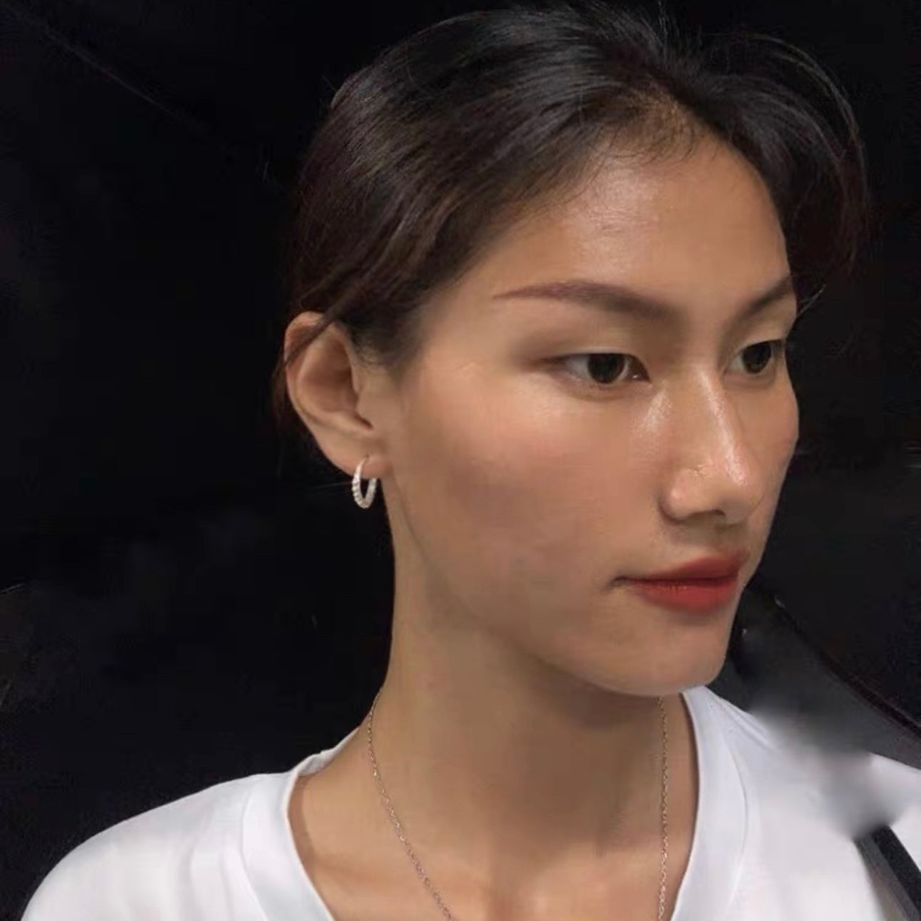 Handmade Daily-Wear Silver Hoop Earrings with Yi Ethnic Style Patterns