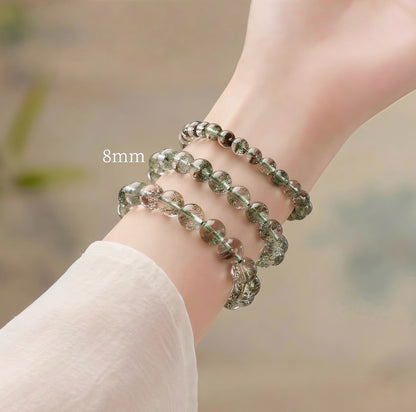 Green Phantom Quartz The Wealth & Wellness Stone-bracelet