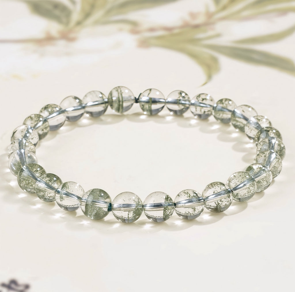 Green Phantom Quartz The Wealth & Wellness Stone-bracelet