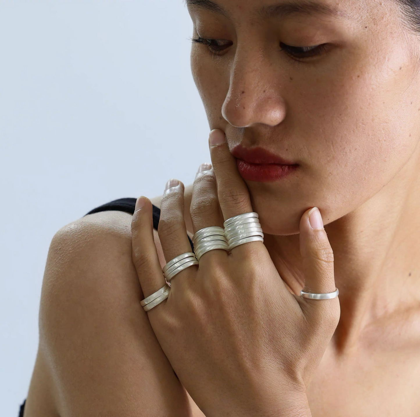 Handcrafted by Yi ethnic group’s made of sterling silver(990)  from Daliang Mountain, Sichuan.
