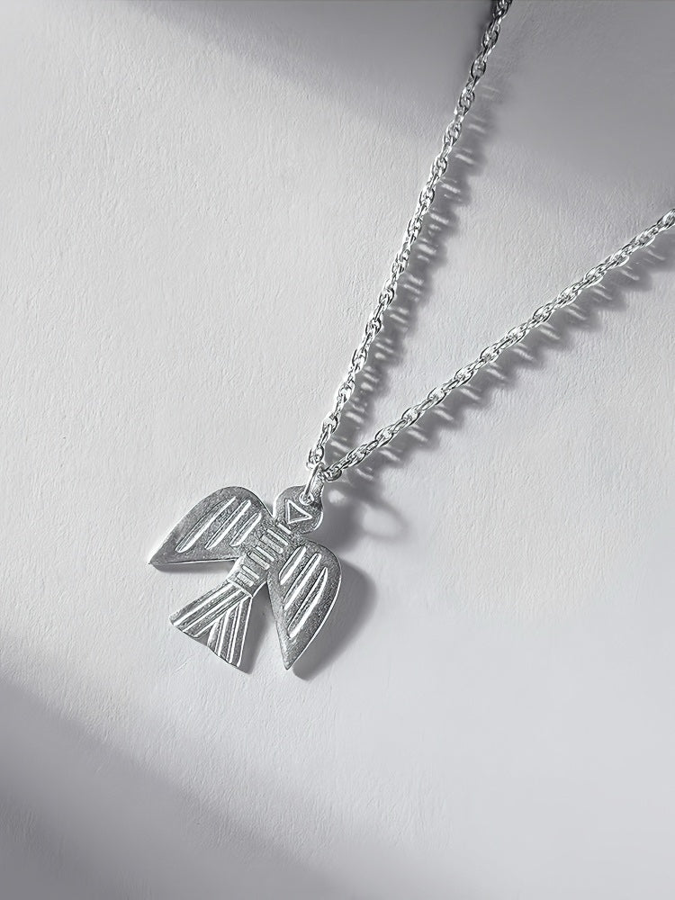 Eagle Motif Silver Necklace Symbolic ethnic jewelry Cultural heritage gift for her/him